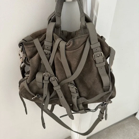 Authentic Alexander Wang Kristen Sachel Bag - Gray/Taupe - Picture 4 of 7
